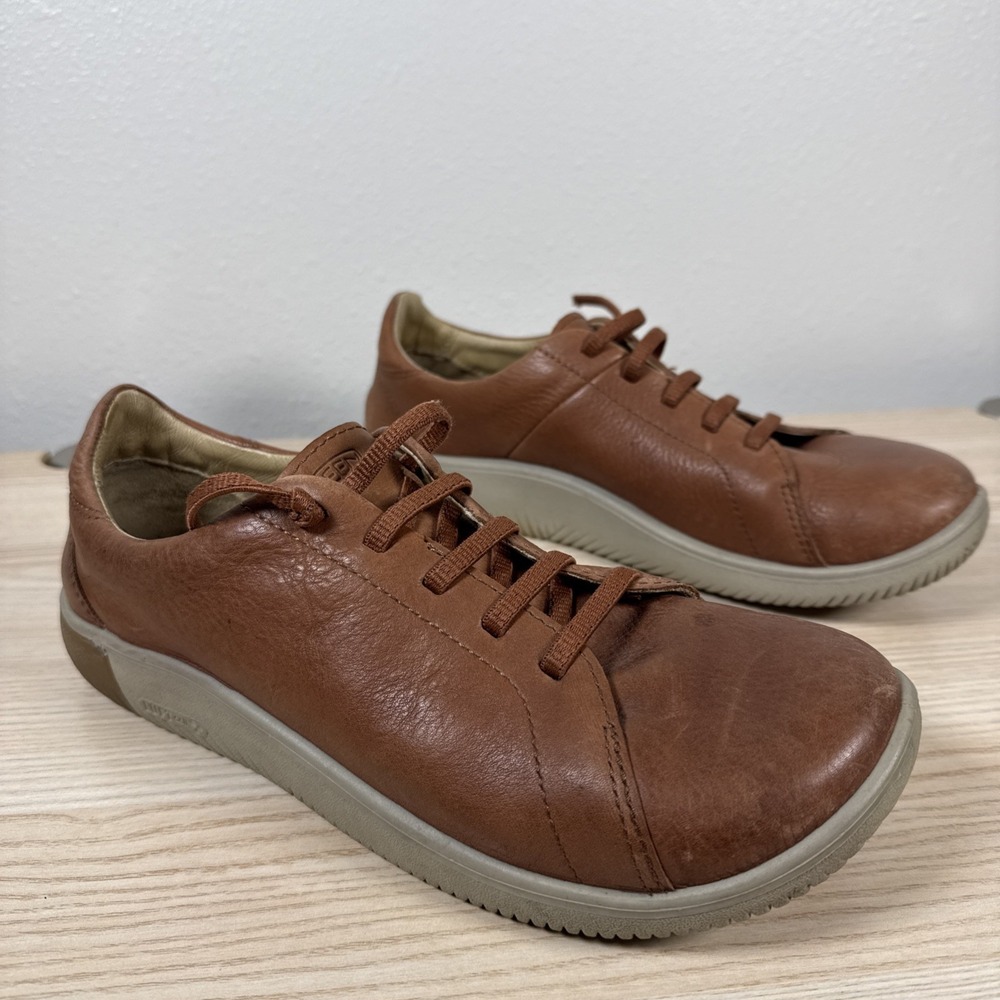 KEEN KNX Flexible Minimalist Sneaker Shoes Leather Stretch Laces Womens Size 11